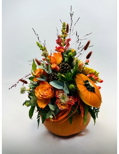 Floral Arrangement in a Pumpkin