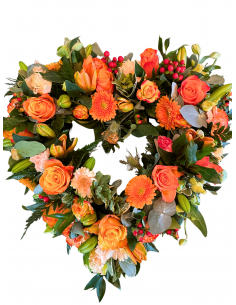 Orange Natural Open Heart