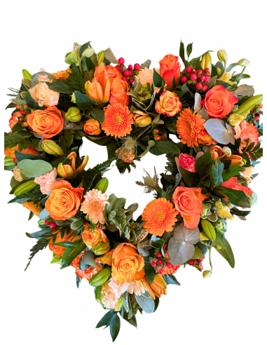 Orange Natural Open Heart