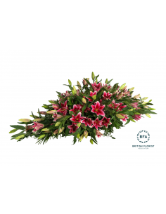 Pink Lily Casket Spray