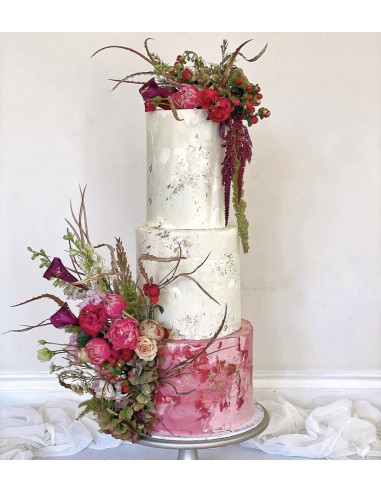 3 Tier Cake with Natural florals